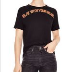 Sandro  Paris Black Graphic T Shirt Play With Your Heart Medium Photo 9