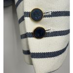 ZARA Blazer Womens Nautical Single Breast Stripped Blue White Size Small Photo 3