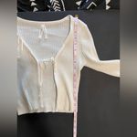 Debut DREAMERS by  Cream Long Sleeve Ribbed Cardigan Cover Up Tie Women’s S EUC Photo 6