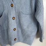 ZARA MOVING SALE  Cozy Blue Knit Buttoned Long Cardigan Sweater Photo 3