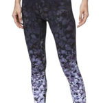 Lululemon Leggings Womens 4 High Rise Black Purple Floral Ombre Pockets Yoga Photo 0