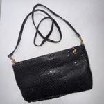 Vintage 1980's Black Convertible Ecru Metal Mesh Crossbody Bag Purse Handbag Photo 0