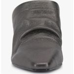 Vince Camuto Women's Metallic Pewter Ruched Pointed Toe Block Heel Mules Photo 2