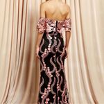 Soiéblu SOIEBLU Off Shoulder Embroidered Mexican Catrina Elegant Mermaid Maxi Dress Sz S Photo 4