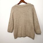 Karl Lagerfeld Paris pearl chunky knit sweater shiny beige size L Photo 8