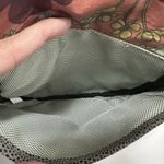 Haiku Vegan Pebbled Leather Crossbody Purse Brown Green Strap Floral Fold Over Gray Photo 5