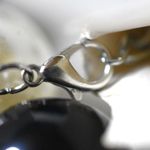 NWT Up Town Boho Chunky Xl Faux Pearl Black/White Set Hook Earrings 16"Necklace Black Photo 3