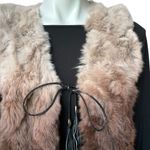 Love Token  Rex Rabbit Ombré Fur Vest, Sz S Photo 6