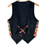 Vintage Nutcracker Dog Print Christmas Vest Size Medium Red Photo 2