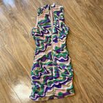 Multicolor Abstract Pattern Dress Pink Size M Photo 1