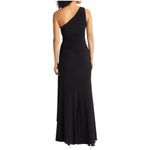 Vince Camuto Black One-Shoulder Pleated Waist Gown 6 NWOT Photo 2