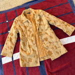 Vintage Chite tan camouflage cow print lightweight button up jacket Photo 0