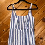 Old Navy  Fit & Flare Linen-Blend Blue & White striped Mini Dress Photo 2