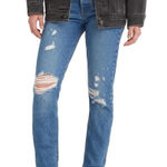 Levi's NWT  Premium 501 Skinny Jeans Medium Indigo Destructed 30x28 Photo 0