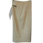 Vince . Gabardine Side Buckle Cotton-Blend Midi Wrap Skirt Photo 10