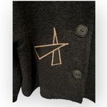 VTG MaryLou Ozbolt Storer Abstract Art Wool Jacket Size Small Black Photo 5