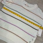 SO  Side Lace-Up Sweater Beige Stripe Size XS Photo 7