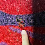 Vintage Manisha 90s Red Purple Silver Crewneck Holiday Sweater Size Medium Photo 9