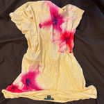 Wild Fable Vibrant Yellow and Pink Short Sleeve Top Photo 0