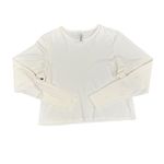 SKIMS  Vintage Cropped Long Sleeve Pullover Top Round Neck Stretchy White 3X Photo 3
