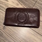 Salvatore Ferragamo  Brown embossed logo Leather Wallet full
Size Photo 10