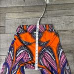 Coco Bianco Boho Palazzo Pants Psychedelic Mod Hippie Wide Leg High Stretch Knit Blue Photo 4