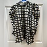 VERO MODA  Half Sleeve Blouse Dry Goods Size Small Black Cream Two-Tone Textured Photo 1