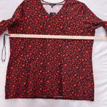 Ulla Popken Womens Tunic Top Size 28/30 Heart Dark Romantic Valentines Oversized Red Photo 13