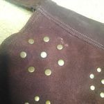 Old Navy  Boho Y2K Vintage Brown Suede Genuine Leather Tote Bag Photo 6