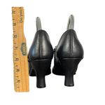 Strictly Comfort Women’s sz 9 Black Leather Pumps Booties Cushioned Witchy Work Photo 5