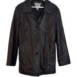 Marvin Richards Marvin Richard’s 100% genuine leather black lined blazer jacket large Photo 0