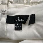 Lulus NWOT  XS Regal Cutie White Satin Square Neck Bubble-Hem Mini Dress Photo 6