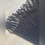 Black Knit Fringe Infinity Loop Scarf Neck Wrap Crochet Boho Goth Grunge OS Photo 4