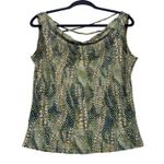 Vintage Y2K Sequin Tank Top 2XL Green Sparkle Party Made in USA fastival Size undefined Photo 3