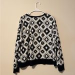 Eddie Bauer  Black and White Patterned Sweater Photo 2
