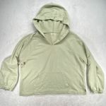 Madewell Hoodie Pullover Sweatshirt Pouch Pocket Balloon Sleeve Green L Photo 0