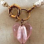 Faux pearl heart pendant necklace Photo 1