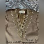 Vintage Taupe Beaded Skirt Suit & Cami medium Tan Photo 9