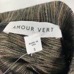 Amour Vert NEW  Black Gold 100% Silk Space Dye Flare Mini Skirt Women's Sz Small Photo 4