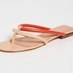 Mansur Gavriel Filo Flip Flops Sandals Sand/Papaya Womens Size 36 Orange Photo 3