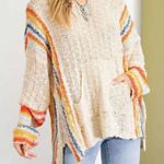 Easel Knit Pullover Hoodie Orange Photo 0