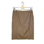 Carlisle Micro Houndstooth Wool Silk Blend Academia Pencil Skirt Photo 5