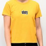 Obey 1990 Shrunken Gold T-Shirt Photo 0