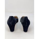 Ann Mashburn Womens Buckle Heels Black Suede Court Square EU40 US 9.5 Photo 9