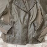 Sebby  Olive Green Leather Jacket Photo 2