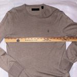 ALL SAINTS Taupe Crew Neck Long Sleeve Sweater Lightweight Tan Photo 3