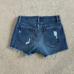 Frame  Denim Le Cut Off Shorts Dar Wash Indigo Distressed Mid Rise Size 24 Photo 1