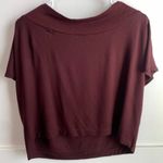 Loft NWT  Burgundy Lounge Wide Neck Short Sleeve Shirt Photo 1