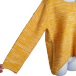 Rue 21  Womens Yellow‎ Heathered Long Sleeve Crew Neck Ribbed Oversized Sweater S Photo 4