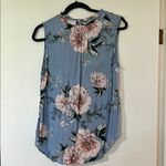 Staccato  Sleeveless Floral Blouse - Blue and Pink Photo 3